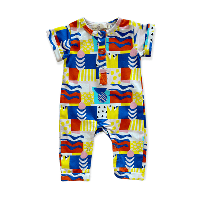 Best Day Ever Kids Baby Romper Mykonos Cropped Romper buy online boutique kids clothing
