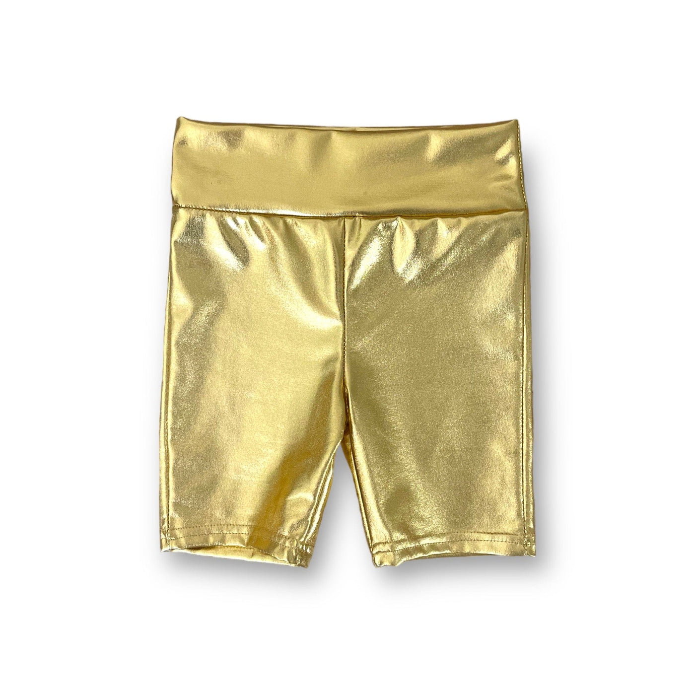 Best Day Ever Kids Baby & Toddler Bottoms 6-12m / Gold Shiny Biker Short buy online boutique kids clothing