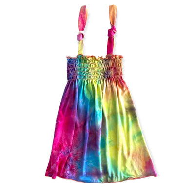 Best Day Ever Kids Baby & Toddler Dresses Fruit Loop Tie Dye Smocked Dress buy online boutique kids clothing