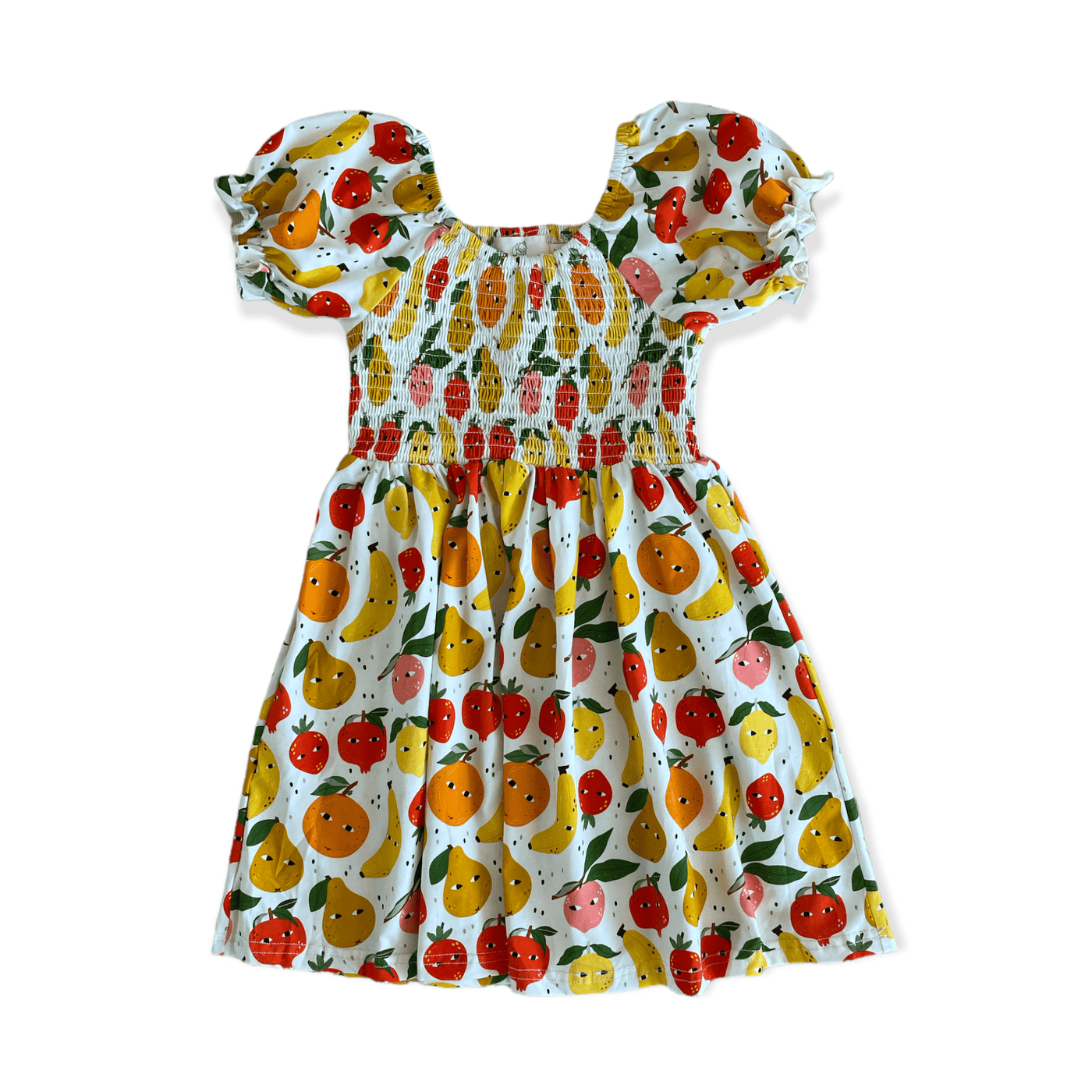 Best Day Ever Kids Baby & Toddler Dresses Milly Smocked Dress - Fancy Fruit buy online boutique kids clothing